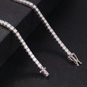 MAISHA Cadena de Eslabones de Plata 925 Chapada en Oro de 22 Pulgadas con Diamante CVD Cultivado en Laboratorio de 0.70 Puntos, Joyería Unisex para Fiesta y Hip-Hop, Tercera Marca - Product Image 3