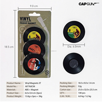 Pegatina de vinilo Retro Para discos de CD, imán de nevera de recuerdo personalizado, novedad, barato, 3 uds.