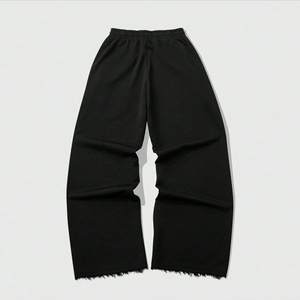 Pantalon de survêtement décontracté pour homme de haute qualité en gros avec strass, tricot personnalisé en mélange de coton, poids lourd GSM, vêtements d'hiver - Product Image 2