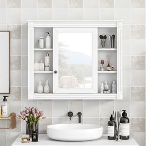 Moderno Armadietto da Bagno a Parete 35 X 28 con Specchio per Bagni Contemporanei - Product Image 1