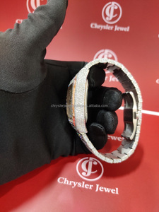 Elegance 40MM cuadrado de acero inoxidable automático mecánico VVS Moissanite tachonado Iced Out estilo de lujo reloj de diamantes para hombre - Product Image 6