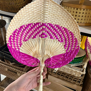 Dragonex Wholesale Eco-Friendly Handmade Seagrass Bamboo Hand <b>Fan</b> Customized Color Logo Vietnam Made <b>Wall</b> Mounted Home <b>Decor</b> for - Product Image 1