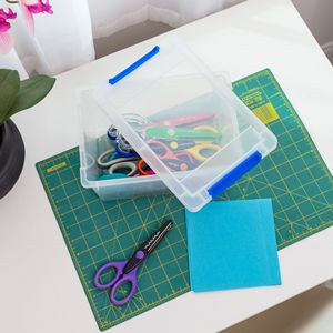 Set di 6 Contenitori Trasparenti con Coperchi da 4,3 Qt, Contenitori in Plastica Impilabili e Resistenti per Organizzazione Domestica e Conservazione Artigianale - Product Image 4