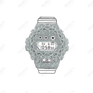 Accesorio de Reloj de Lujo con Incrustaciones Completas de Diamantes Moissanite VVS, Apto para Bisel G-Shock, Estilo Hip Hop Moderno - Product Image 2