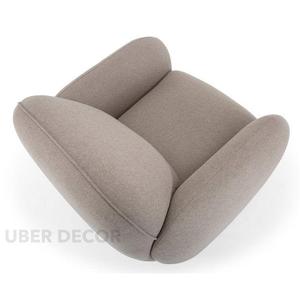 Varina เก้าอี้360หมุนได้แบบโค้งที่ทันสมัยพร้อมเบาะนั่งแบบลึกและเบาะนุ่มสำหรับห้องนั่งเล่น - Product Image 5