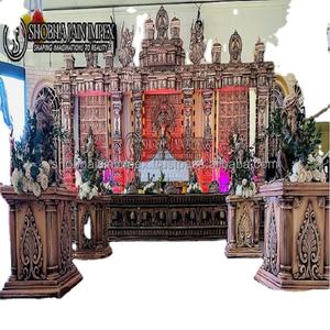 Traditional South Indian Theme Diya Fiber Reinforced Plastic Durable <b>Wedding</b> Stage Decoration - Product Image 1