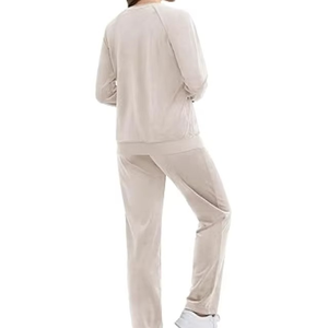 Conjunto Deportivo de Terciopelo para Mujer, Transpirable y Ecológico, Talla Grande, Otoño Invierno, Mangas Largas, de Pakistán, Venta al Por Mayor - Product Image 2
