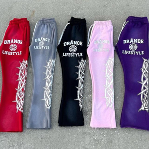 ชุดเซ็ตแทรคสูทสีม่วงแบบยูนิเซ็กซ์ พิมพ์ลายตัวอักษร พร้อมซิป แขนยาว ผ้าโพลีเอสเตอร์ระบายอากาศได้ดี เหมาะสำหรับฤดูใบไม้ร่วง รับสกรีนโลโก้ได้ - Product Image 6