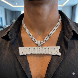 925 <b>Silver</b> Rhodium Plated Rapper's Custom Letter <b>Initial</b> Name Lab grown Diamond Iced Bling Hip hop Party Jewelry Big <b>Pendants</b> - Product Image 2