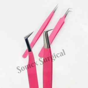 OEM Professional <b>Eyelash</b> Extension <b>Tweezers</b> with Anti-Magnetic High Quality Stainless Steel <b>Eyelashes</b> <b>Tweezers</b> - Product Image 2