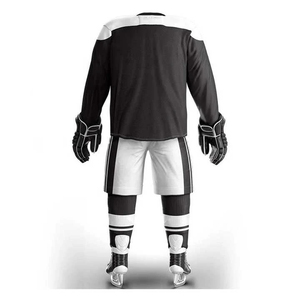 Nouvelle arrivée, uniforme de hockey sur glace, 100% polyester, antibactérien, respirant, personnalisable, haute qualité, unisexe, adulte, service OEM - Product Image 2