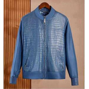 Chaqueta Bomber de Cuero Genuino Hecha a Mano de Alta Calidad para Hombre, Cuello Alto, Impermeable y Ecológica - Product Image 6