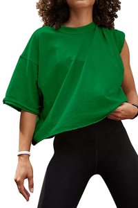 Camiseta Corta Moderna para Mujer, Corte Holgado, Estilo Casual de Verano, con Opciones de Logotipo Personalizado para Colecciones de Ropa al por Menor - Product Image 1