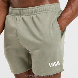 Pantalones cortos deportivos de algodón de rizo francés con logotipo personalizado para hombre, pantalones cortos deportivos para correr, gimnasio, ropa deportiva con tela de malla, estilo Golf - Product Image 1