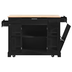 Carrello da Cucina K K con Ruote, Cestino per Rifiuti, Presa di Corrente, Scaffale Interno, 5a Generazione di Carrelli da Cucina - Product Image 3