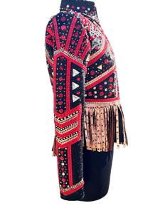 Luxury <b>Rhinestone</b> Western Rodeo <b>Jacket</b> for Cowgirl Horse Show Riding and Equestrian Competition - Product Image 3