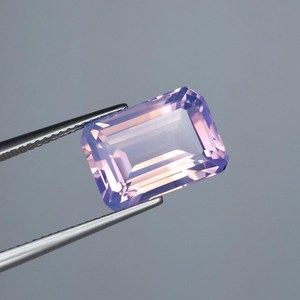 Natural Lavender Quartz Emerald Cut Loose Gemstone <b>Light</b> Purple Faceted Stone For Jewelry Making Wholesale Supplier - Product Image 1
