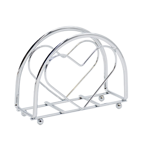 Porta Servilletas de Metal Plateado con Forma de Corazón, Decorativo para Mesa, Soporte para Servilletas y Pañuelos con Diseño de Corazón para Mesa de Comedor, Cocina, Restaurante - Product Image 2