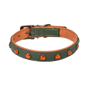 Competitive Rates Studded Leather Collar For Dogs <b>Machine</b> Stitched Long Term Use Premium Texture Comfortable Dog Leather Collar - Product Image 1