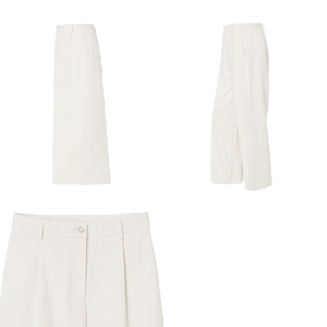 Pantalon pour homme blanc, formel, à boutons, léger, respirant, écologique, en tissu de coton et de polyester, taille haute - Product Image 4