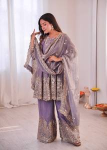 Nuevo traje tradicional de diseñador para fiestas, top elegante con bordados, salwar, traje indio pakistaní para boda, Eid, Diwali, para mujer. - Product Image 2