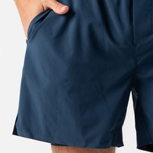 Shorts de Playa para Hombre, Color Azul Marino, de Secado Rápido, con Cordón en la Cintura y Bolsillos, Tejido Sólido, Casual, Cortos - Product Image 4