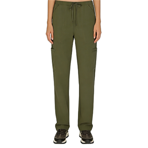 Pantalones Médicos Cargo para Mujer ING, Cintura Elástica Media, Pierna Recta, Múltiples Bolsillos, Aberturas Laterales, Tela Twill - Product Image 5