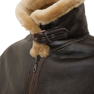 Timeless Casual Leather <b>Jacket</b> Vintage Inspired Outerwear Modern Fashion Comfort Waterproof Eco-Friendly Front Option Winter - Product Image 5