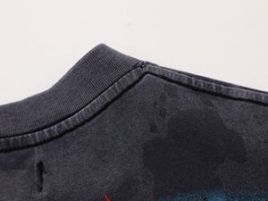 First Row Streetwear 260g Heavyweight Cotton T-shirt Oversized High Street Style Vintage Wash Custom Print in Stock Wholesale - Product Image 6