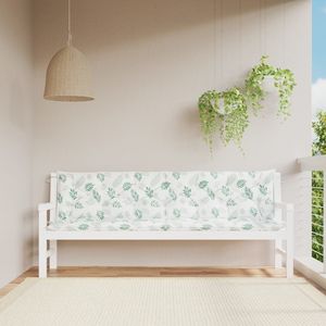 Juego de 2 Cojines para Banco de Jardín con Diseño de Hojas, 100% Poliéster, Elegantes Almohadas para Muebles de Patio - Product Image 1