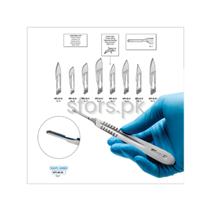 Cuchilla Quirúrgica Manual de Acero Inoxidable, Compatible con Hojas 20-25, para Uso Hospitalario, Clínico y ORL - Product Image 5