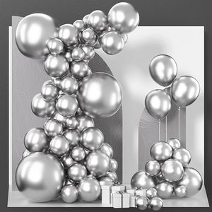 Palloncini Metallizzati Argento PartyWoo, Confezione da 85 Pezzi, Misure Assortite 18, 12, 10 e 5 Pollici per Feste - Product Image 1