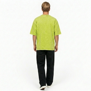T-shirt Homme Oversize Délavé à l'Acide Tendance Mode Coupe Ample Décontractée Streetwear Été - Product Image 3