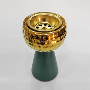Luxury Hammered Metal <b>Incense</b> Burner Set, Gold & Silver With Matte Green Base Arabic <b>Cone</b> Holder For Home Decor & Aromatherapy - Product Image 4