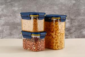 Recipientes Herméticos para Almacenamiento de Alimentos con Tapas de Cierre, Organización de Despensa de Cocina, Recipientes de Plástico Sellados - Product Image 2