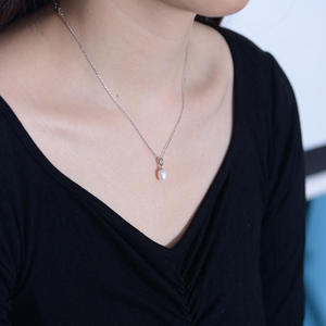 Collier pendentif cœur AMBER JEWELS T-3103, diamant rose taille ovale, pierres claires, chaîne en acier inoxydable plaqué or 18 carats, IGI - Product Image 2