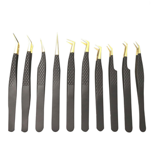 Nouvelles pinces à cils en acier inoxydable, pinces à cils russes personnalisables, ensemble de pinces à cils en vente, fabriqué au Pakistan - Product Image 1