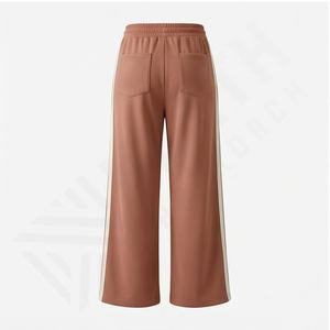Luxe Qualité Vintage Pantalon Jogger Coton Baggy Pierre Lavé Flare Pantalon De Survêtement Délavé Lavage À L'acide Large Jambe Rayure Pantalon De Survêtement Hommes - Product Image 3
