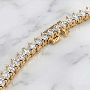 10.00CTW Lab Grown Brilliant Cut Diamond Tennis <b>Necklace</b> Prong Set Solid Gold Classic Eternity Link Chain Jewelry <b>Statement</b> Gift - Product Image 1