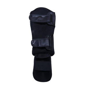 Protections de tibia et coussinets d'entraînement Muay Thai en cuir et PU avec protection de base pour MMA et boxe, ajustement universel - Product Image 3