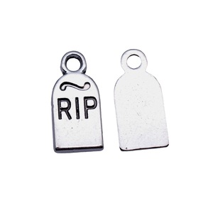 Breloque <span class=keywords><strong>Pierre</strong></span> <span class=keywords><strong>Tombale</strong></span> RIP 16x7.8mm en Alliage <span class=keywords><strong>de</strong></span> Zinc Argent Vieilli, pour Bijoux <span class=keywords><strong>de</strong></span> Costume d'Halloween - Product Image 4