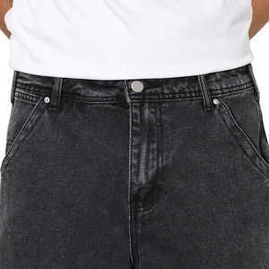 Shorts en jean noir pour homme, coupe ample, longueur genou, style streetwear décontracté, cinq poches, 100% coton, ODM, mode estivale, délavé, respirant - Product Image 3