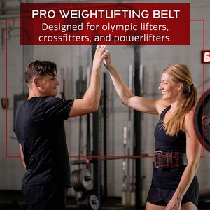 Ceinture de musculation à levier noire en cuir véritable pour hommes et femmes, soutien dorsal personnalisé pour la gym, le fitness et l'haltérophilie - Product Image 3