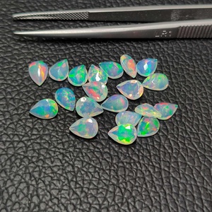 8x10mm Naturel Multi Feu Opale Éthiopienne Facettes Poire Forme Opale Gemmes En Vrac Bijoux Personnalisation Disponible À La Livraison Gratuite - Product Image 3