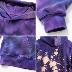 Sweat à capuche tie-dye imprimé délavé à l'acide style bohème streetwear personnalisé OEM en gros - Product Image 4