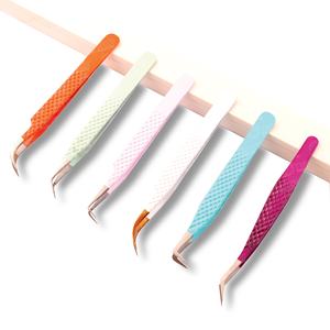 Professional Hand-Tested Individual <b>Eyelash</b> Extension Tweezers Sustainable Steel Strong Grip Lightweight Volume Tip <b>Applicator</b> - Product Image 1