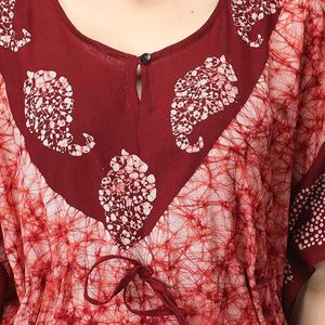 Robe de nuit longue en coton pour femmes, style kaftan batik, robe de nuit maxi - Product Image 1
