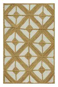 Alfombra de yute estilo rústico para sala de estar, dormitorio y habitación infantil con base antideslizante. - Product Image 2