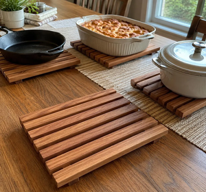 Wood Trivet Top <b>Protector</b> Wood Trivet For <b>Table</b> Mats And Hot Pot Kitchen Accessories Custom Made Logo Trivet - Product Image 6