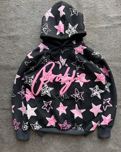 420gsm Top Quality Heavyweight Puff Print Hoodies Men's Tracksuits 100% Cotton Sweatshirt Custom <b>Sweatpants</b> and Hoodie <b>Set</b> - Product Image 4